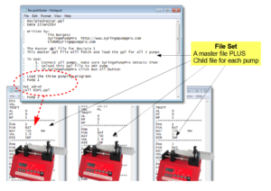 Multiple pump file sets