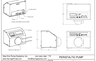 NE-9000 PERISTALTIC Dimensions